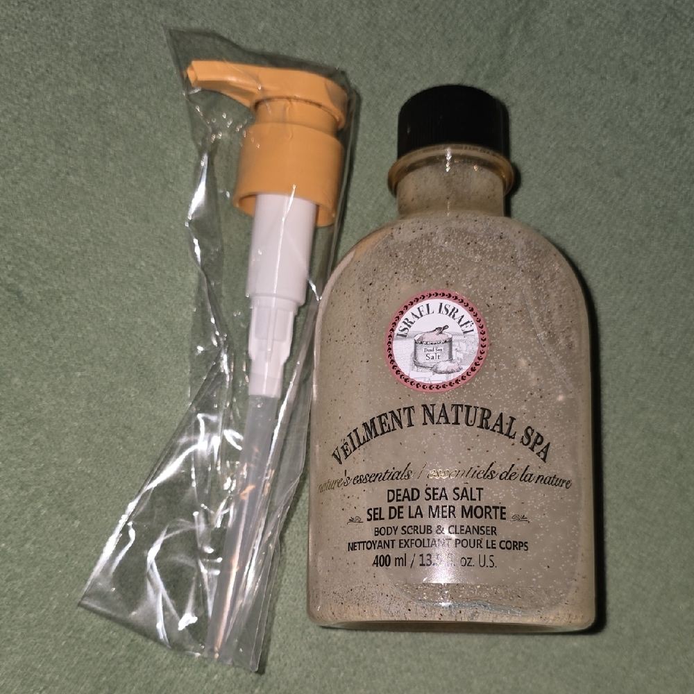 Avon Veilment Natural Spa Dead Sea Salt Body Scrub & Cleanser, 13.5oz